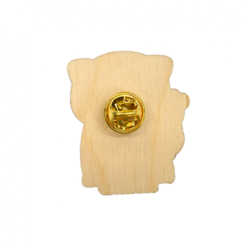 Значок деревянный с УФ-печатью