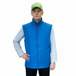Жилет с подкладом однотонный, унисекс