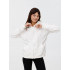 Толстовка унисекс оверсайз на молнии Zippy Terry, белая Толстовка унисекс оверсайз на молнии Zippy Terry, белая