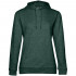 Толстовка с капюшоном женская Hoodie, темно-зеленый меланж Толстовка с капюшоном женская Hoodie, темно-зеленый меланж