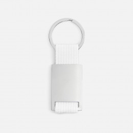 Брелок Inlet с тканевой вставкой, белый