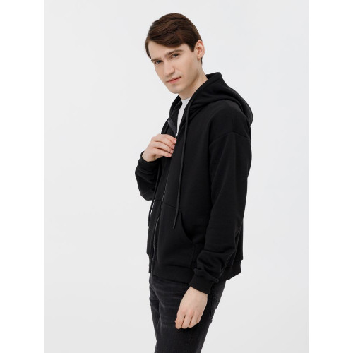 Толстовка унисекс оверсайз на молнии Zippy Terry, черная