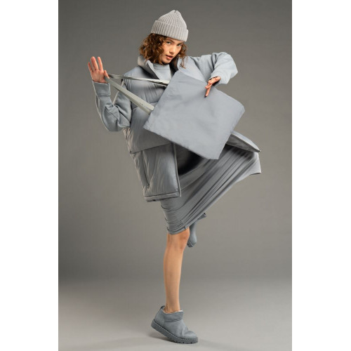 Шопер B5, серый с серыми ручками