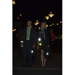 Пешеходный светоотражатель «Снежинка», белый