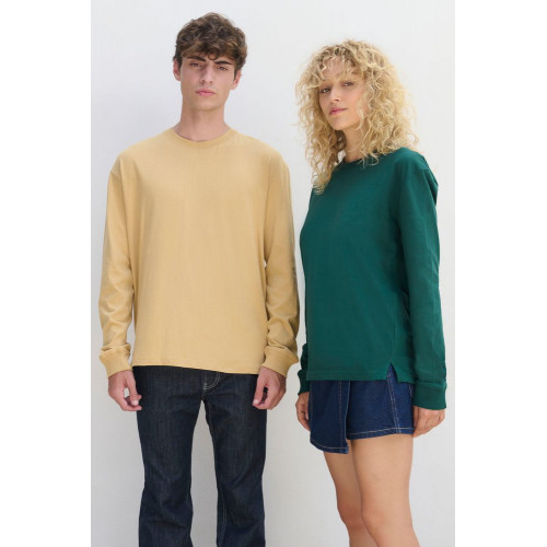 Футболка унисекс с длинным рукавом Pioneer LSL, темно-зеленая